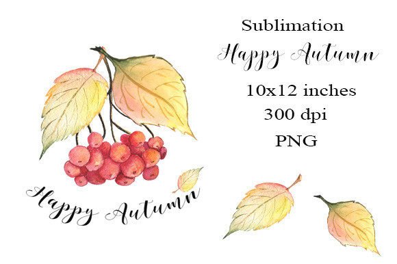 Download Watercolor Sublimation Happy Autumn PNG - Premium Resources