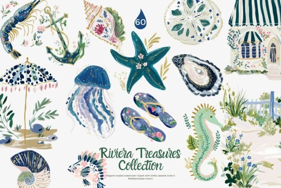 Download Mediterranean Coastal Clipart Png Set - Clipart Collection