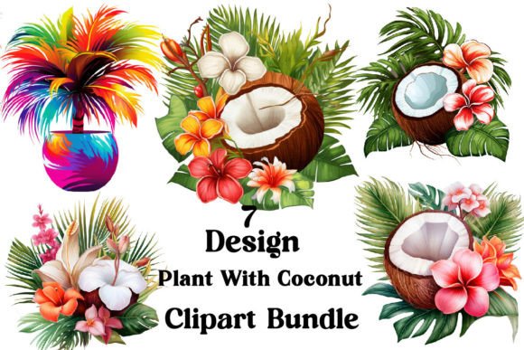 Download Plant with Coconut Sublimation Clipart - Clipart Collection