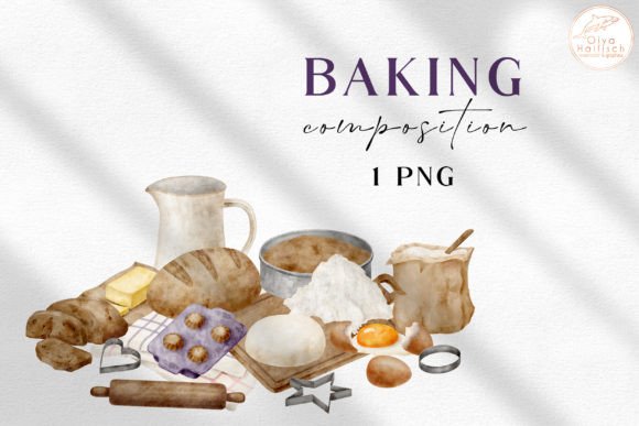 Download Watercolor Baking Clipart. Kitchen PNG - Clipart Collection