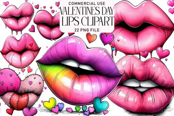 Download Valentines Day Lips Sublimation Clipart - Clipart Collection