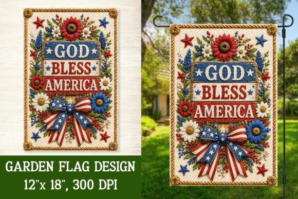 Download God Bless America Garden Flag PNG - Flag png Collection