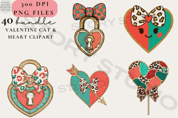 Download Valentine Cat &amp; Heart Clipart - Clipart Collection