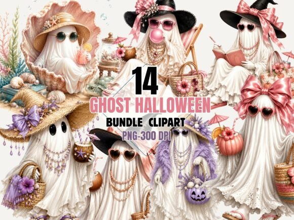 Download Ghost Halloween Clipart PNG Set - Clipart Collection