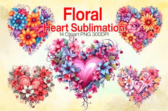 Download Watercolor Floral Heart Clipart PNG - Clipart Collection