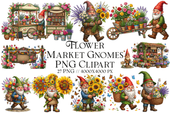Download Flower Market Gnomes PNG Clipart - Clipart Collection