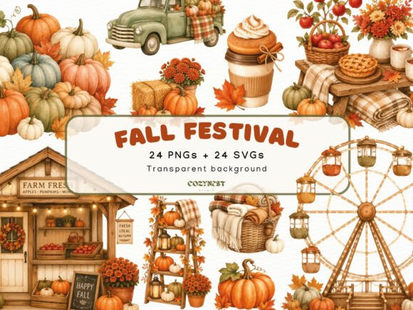Download Fall Festival Watercolor Cliparts Autumn - Clipart Collection