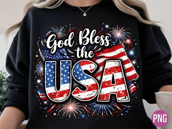 Download God Bless the USA Patriotic Flag PNG - Premium Resources