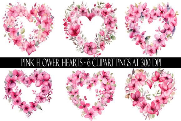 Download Pink Flower Heart Clipart - Clipart Collection