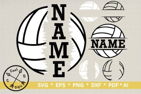 Download Volleyball Name SVG Clipart for Cricut - Clipart Collection