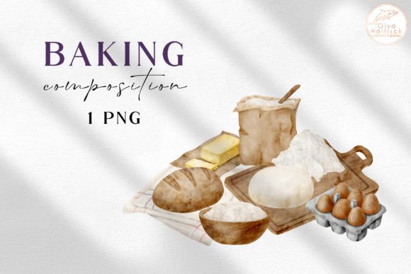Download Watercolor Baking Ingredients Clipart - Clipart Collection