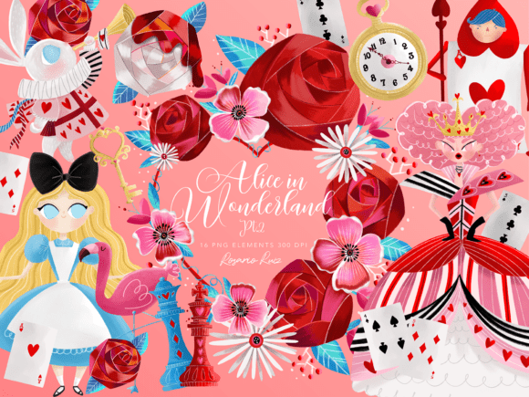 Download Queen of Hearts Clipart, Wonderland PNG - Clipart Collection