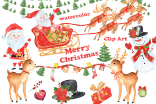 Download 31 Hand Painted Watercolor Christmas Designs - Christmas designs Collection