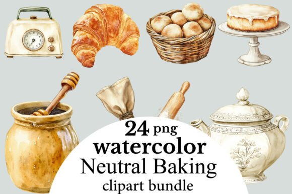 Download Neutral Baking Clipart Bundle - Clipart Collection
