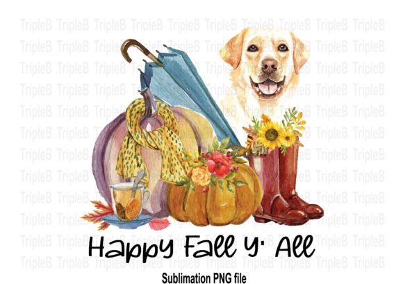 Download Happy Fall Y' All Labrador Sublimation - Happy fall Collection