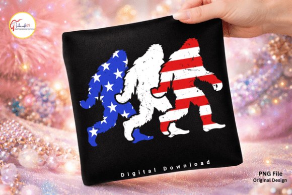 Download Sasquatch 4th of July American Flag PNG - Flag png Collection