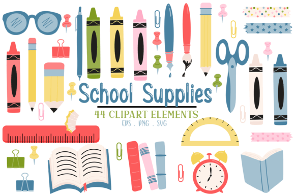Download School Supplies Clipart Svg | Classroom - Clipart Collection