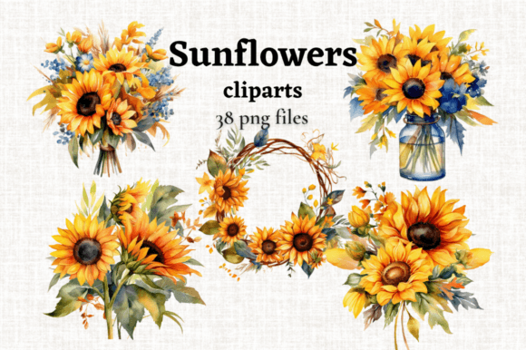 Download Sunflowers Clipart Bundle Sunflower PNG - Clipart Collection