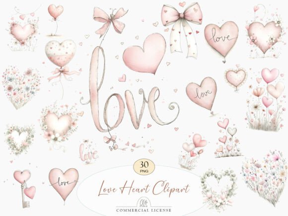 Download Love Heart Clipart - Clipart Collection