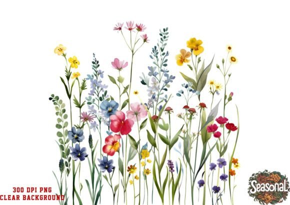 Download Wildflower Bouquet Watercolor Clipart - Clipart Collection