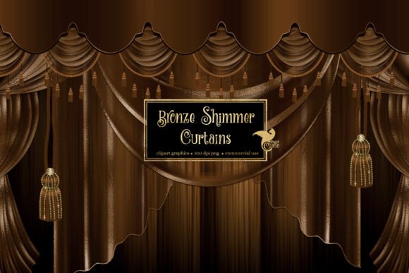 Download Bronze Shimmer Curtains Clipart - Clipart Collection