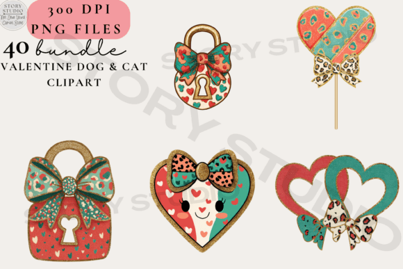 Download Valentine Dog &amp; Cat Clipart PNG Bundle - Clipart Collection