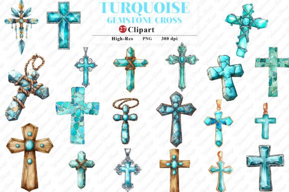 Download Turquoise Gemstone Cross Clipart - Clipart Collection