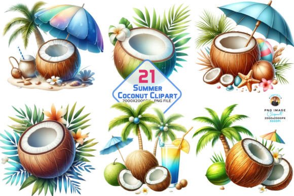 Download Summer Coconut Sublimation Clipart, PNG - Clipart Collection
