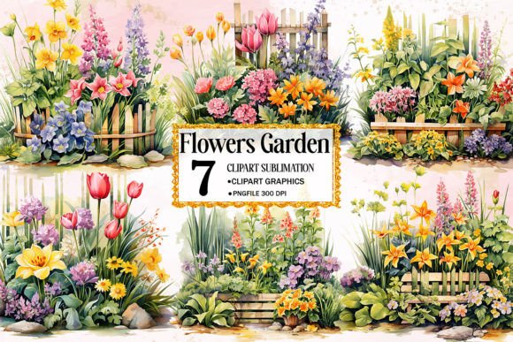 Download Flowers Garden Sublimation Clipart - Clipart Collection